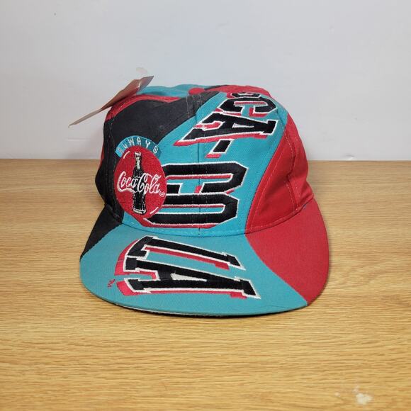 Vintage Rare Coca Cola 1994 Coke Drew Pearson Soda Promo Swirl Hat Snapback - Picture 11 of 15